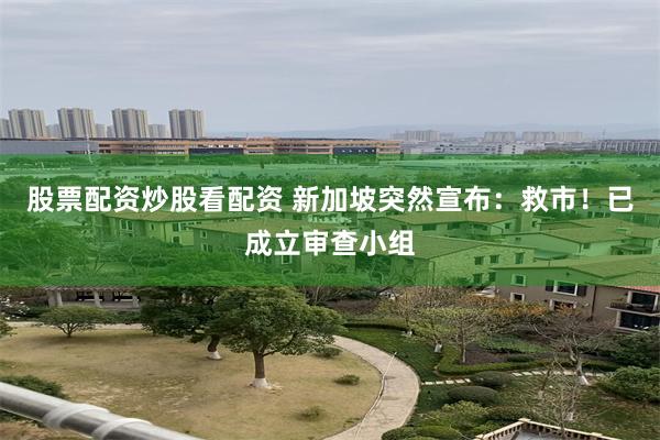 股票配资炒股看配资 新加坡突然宣布：救市！已成立审查小组