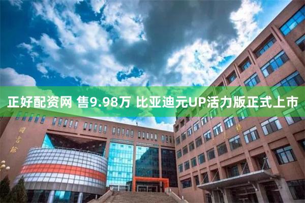 正好配资网 售9.98万 比亚迪元UP活力版正式上市