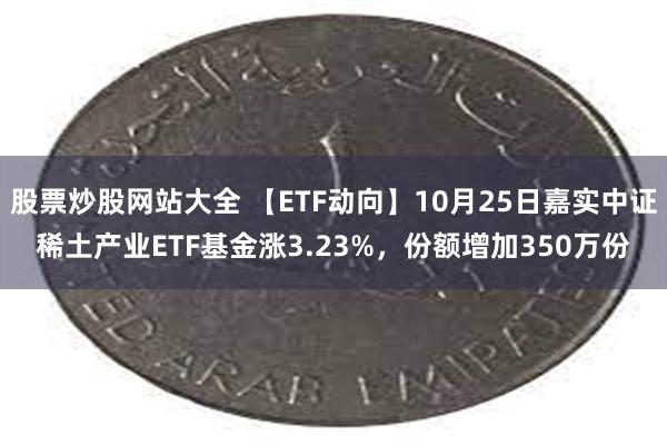 股票炒股网站大全 【ETF动向】10月25日嘉实中证稀土产业ETF基金涨3.23%，份额增加350万份