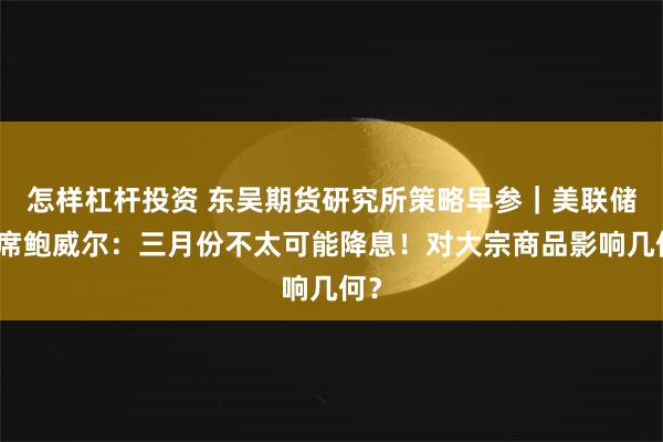 怎样杠杆投资 东吴期货研究所策略早参｜美联储主席鲍威尔：三月份不太可能降息！对大宗商品影响几何？