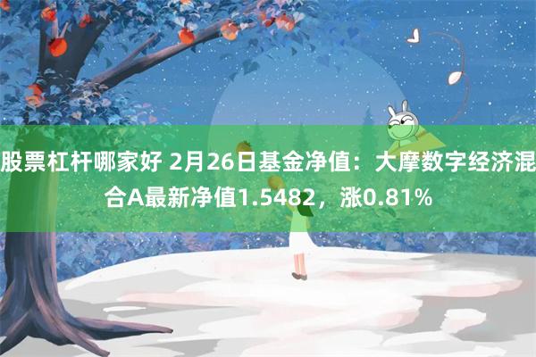 股票杠杆哪家好 2月26日基金净值：大摩数字经济混合A最新净值1.5482，涨0.81%